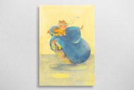 跳繩男孩明信片