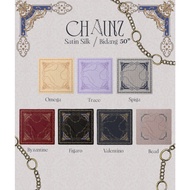 (CHAINZ) TUDUNG BAWAL SATIN CHAINZ / TUDUNG BAWAL BIDANG 50 / TUDUNG BAWAL SATIN LUVLA READY STOK