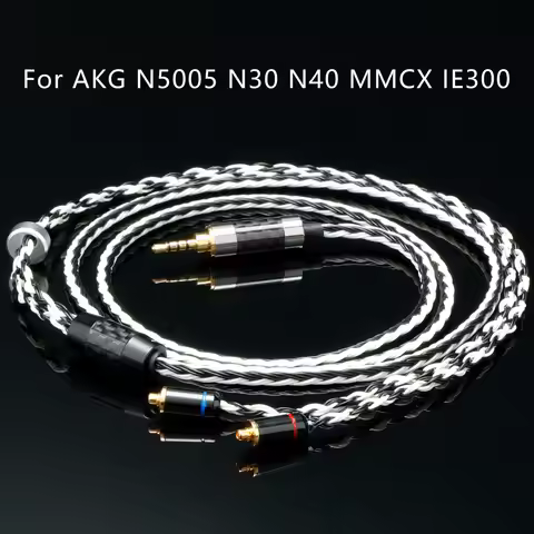 7N OCC 16Cores Headphone upgraded Cable For AKG N5005 N30 N40 MMCX IE300 4.4mm 2.5mm 3.5mm XLR Balan