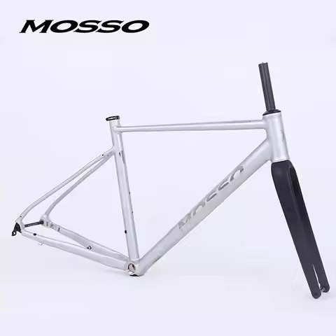2024 MOSSO 703GVL GRAVEL Road bike Frameset Aluminum Alloy Disc Brake Frame with Carbon Fork Thru Ax