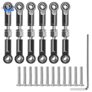 6Pcs Adjustable Metal Linkage Pull Rod Front /Rear Servo Link for  A949 A959 A969 A979 K929 RC Car U