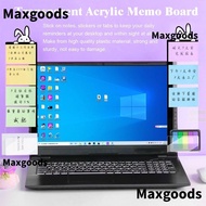 MAXGOODS Label sticker Acrylic Computer Side Panel PC Screen Writing Record Desktop Plastic Holder