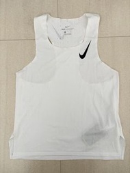 nike running aeroswift 系列男裝馬拉松跑步運動白色背心