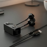 Ergonomic Type-C 3.5mm Wired Earphones, Noise-Isolating Bass, HiFi Sound for Movies & Gaming Fon Tel
