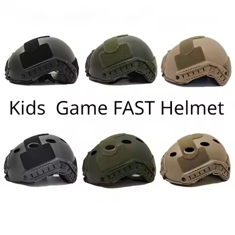 Children's Tactical Protective Helmet Game PJ FAST Helmet Kids Outdoor Military CS Army Airsoft Ligh