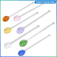 [Beauty] Ice Tea Spoon Resistant Espresso Stirrers Glass Stirring Spoon Rod Glass