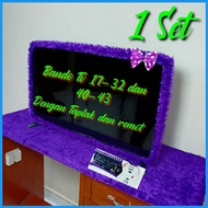 The Newest 17-32 And 40-43 Inch Led Tv Headbands 1 Set Of Tv Tablecloth And Remote Fur Covers, The L