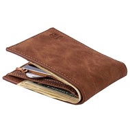 New Short Men Wallets Slim Card Holder Male Wallet PU Leather Small Zipper Coin Pocket Man Purse Wallet