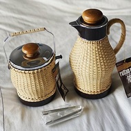 日本昭和 手工藤編水壺 咖啡壺 魔法瓶 保溫壺