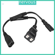 C8 To C7 Power Splitter Cable IEC320 C8 Male To Double C7 Female And 2 Pin Outlet Adapters