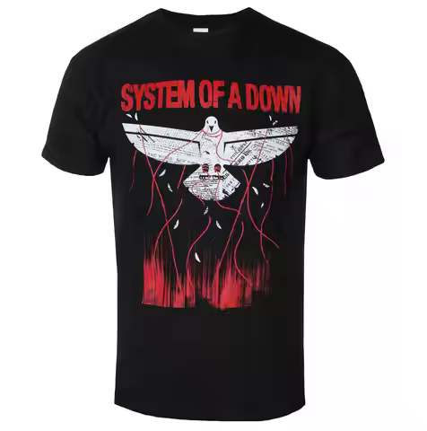 System Of A Down - Dove Overcome Pattern Printing Summer Fashion T-Shirt Men Women Cotton T-shirt Ca