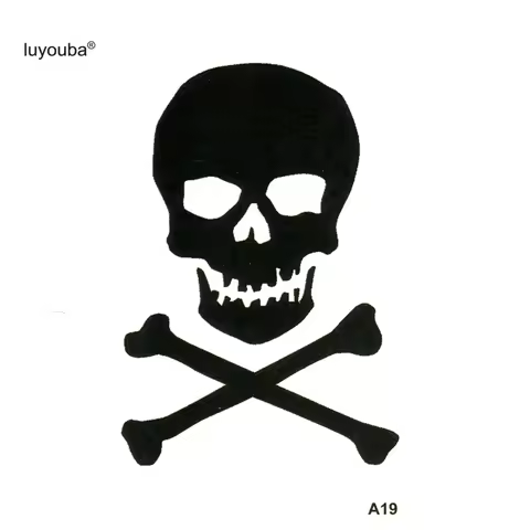 Skull Temporary Tattoo Sticker Fake Tattoo Fake Tattoo Waterproof Tattoo Men Henna Tattoo Stickers T
