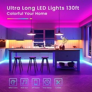 TJOY 130ft Bluetooth LED Strip Lights, RGB Color Changing, Music Sync, App Control, Indoor Usage, 50