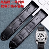Suitable for Cartier Santos Santos Tank Crocodile Pattern Strap Genuine Leather Watch Accessories
