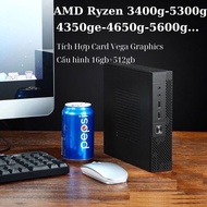 Pc Set ITX AMD Ryzen 5600g 5300g 4650g 3400g... Cheap And Strong For Office Use, online Gaming, Movie Watching