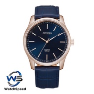 Citizen BH5003-00L Analog Quartz Classic Blue Dial Blue Leather Strap Mens Watch