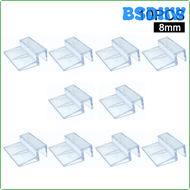 BSDHW 10pcs Clear 6/8/10/12mm Fish Tank Stand Pet Supplies Easy Install Aquarium Acrylic Glass Cover Clip Accessories Support Holder HRJSJ