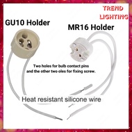 GU10 MR16 GU5.3 G4 Holder Wire Connector Halogen Lamp LED Bulbs Holder Base Socket for Spotlight Eye
