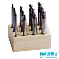 Doming Punch Steel 12pcs & Stand - Metal Forming Tools/Jewellery Making Tools