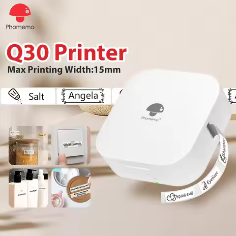 Phomemo Q30 Bluetooth Thermal Label Printer, Pocket Sticker Maker for Date/DIY Labels, iOS Android W
