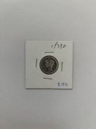 1937D 美國 1 dime silver coin