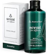 AROMAPLAN Aroma Oil for Scent Diffusers - Minty Eucalyptus | Natural &amp; Vegan Aroma Scents - Essential Oil Blends for Aromatherapy Diffuser | Essential Oil Diffuser Fragrance - 6 Fl Oz (176 ml)
