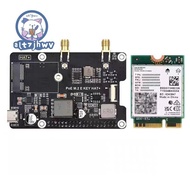 For  5 PCIe to M.2 E KEY with PoE HAT+ Expansion Board BE200 Tri-Band Wireless Network Card for RPI 
