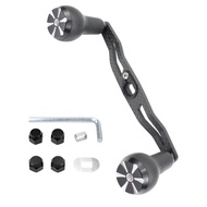 Ekfan ที่จับคาร์บอนตกปลา130มม. 7X หลุม4/8x5มม. พร้อมลูกบิดวัสดุ TPE เหมาะสำหรับรอกตกปลา Shi & Dai อุ