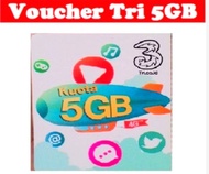 kuota tri 5GB 4G 30hari (24jam)