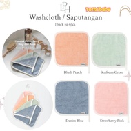 [TOMS] LITTLE PALMERHAUS (1 pack = 4 pcs) Kottn dBam & Boo Washcloth Baby (Baby HANDHELD)