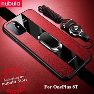 NUBULA For OnePlus 8T (6.55)inch Casing PU Leather Case Soft Edge Shockproof Back Cover hp OnePlus 8