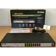 Dlink DGSF1018-PE 16 Port Gigabit PoE switch with 2sfp Dlink
