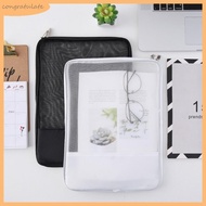 CONG Document Bag Mesh File Folders File Organiser File Bag Reusable Zippers Bag