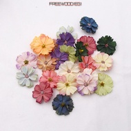 FREEWOODIEGI 50PCS Artificial Daisy Flower Head Gift 4.5CM Headdress Material Home Decor