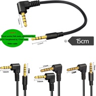 3.5mm 4-Pole Connector Fish Detector Monitor Cable|17mm to 14mm TRRS|Male to Male Straight to Bend|F