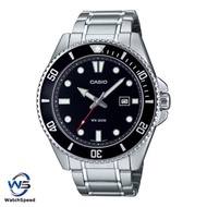 Casio MDV-107 MDV-107D-1A MDV-107D-1A1 Duro Stainless Steel Black Dial 200M Men Watch