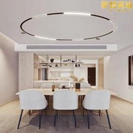 弧形圓形磁吸軌道嵌入式明裝客廳餐廳無邊框高顯指照明預埋環型燈