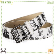 NEXTMY Hip-Hop Street Belt, Rapper Printed Adjustable Waistband, Trendy Fashion Versatile Rock Rep P