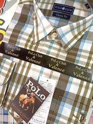 🏇Polo Valente" เสื้อเชิ้ตแขนสั้นลายสก็อตผ้า COTTON CVC เนื้อแน่นสวมใส่สบายจัดลายใหม่มาลด 70% จาก 169