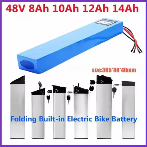 ALEVIY 48V 14Ah 12.8Ah 13S3P Rechargeable Lithium Battery Pack, Suitable for 600W 750W 1000W Power T