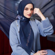 Valencia Navy Scarf Mandjha Ivan Gunawan Wanita Muslim Hijab Segi Empat Voal Premium No Kw
