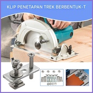 Hold Down Clamps Woodworking Pack of 4 T-Track Press Plate Clamp M6 Hold Down Clamp Kit T Track Acce