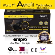 EMPRO Aerofit C Series - Surgical face mask MS31-3P (3 PLY) - Black