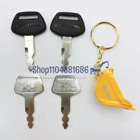 2PCS S450 Ignition Keys for Sumitomo Excavator Keychain SH210 100 130 240 200 210 350 Ignition Door