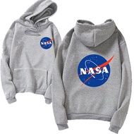 NASAผู้ชายผู้หญิงแขนยาวHoodedเสื้อกันหนาวHoodiesเสื้อสวมคอมีฮู๊ดเสื้อกันหนาวผู้ชายผู้หญิงกีฬาสันทนาก