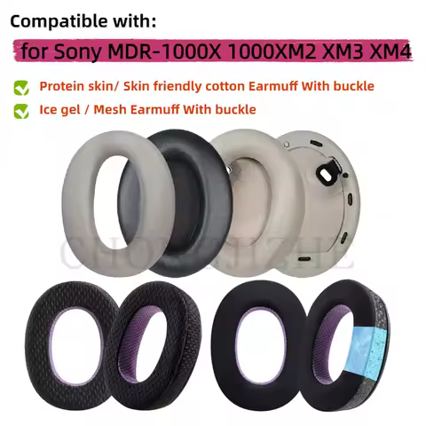 Replacement Earpads for Sony MDR-1000X XM2 XM3 XM4 XM5 Headphones Memory Foam Ear High Quality Earpa