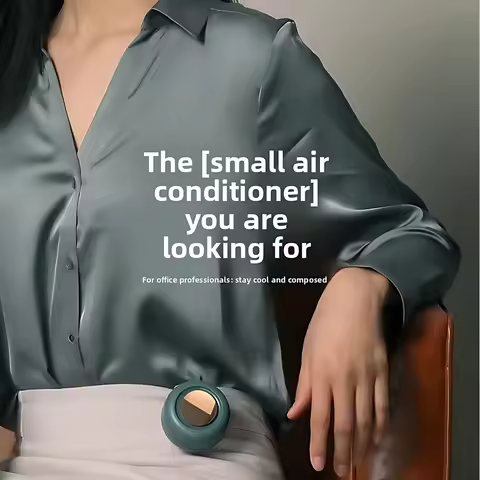 2026 Portable Silent Mini Bladeless Electric Fan,Small fan Clip on Shirt Waist Mini Bladeless Fan Ad