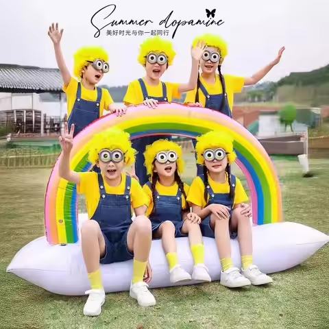 Anime Movie Despicable Me Adult Children Minions Dress Cosplay Men Jumpsuit Woman Skirt Hat Hallowee