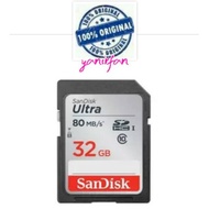 TRI54 - Memory Kamera SanDisk Ultra SDHC UHS-I 80MB s - 32GB 100