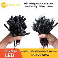 JACK5521_DC Power Connector 5.5x2.1mm Male/Female Wire 15cm | Jack DC Adapter 22AWG Wire Core for Ca